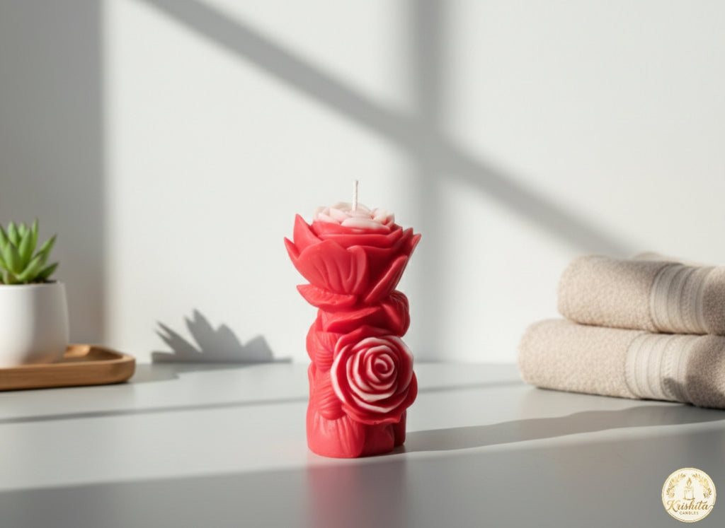 ROSE PILLAR CANDLE