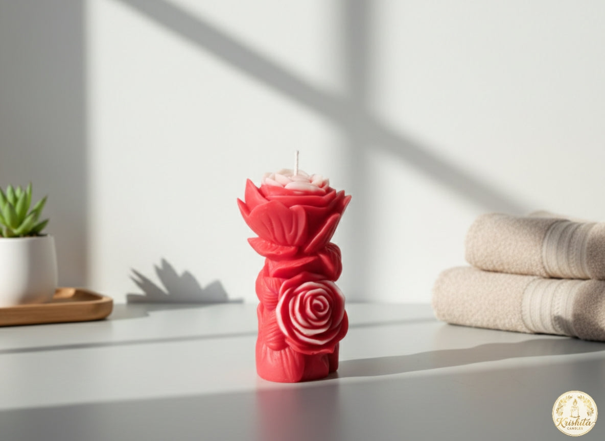 ROSE PILLAR CANDLE