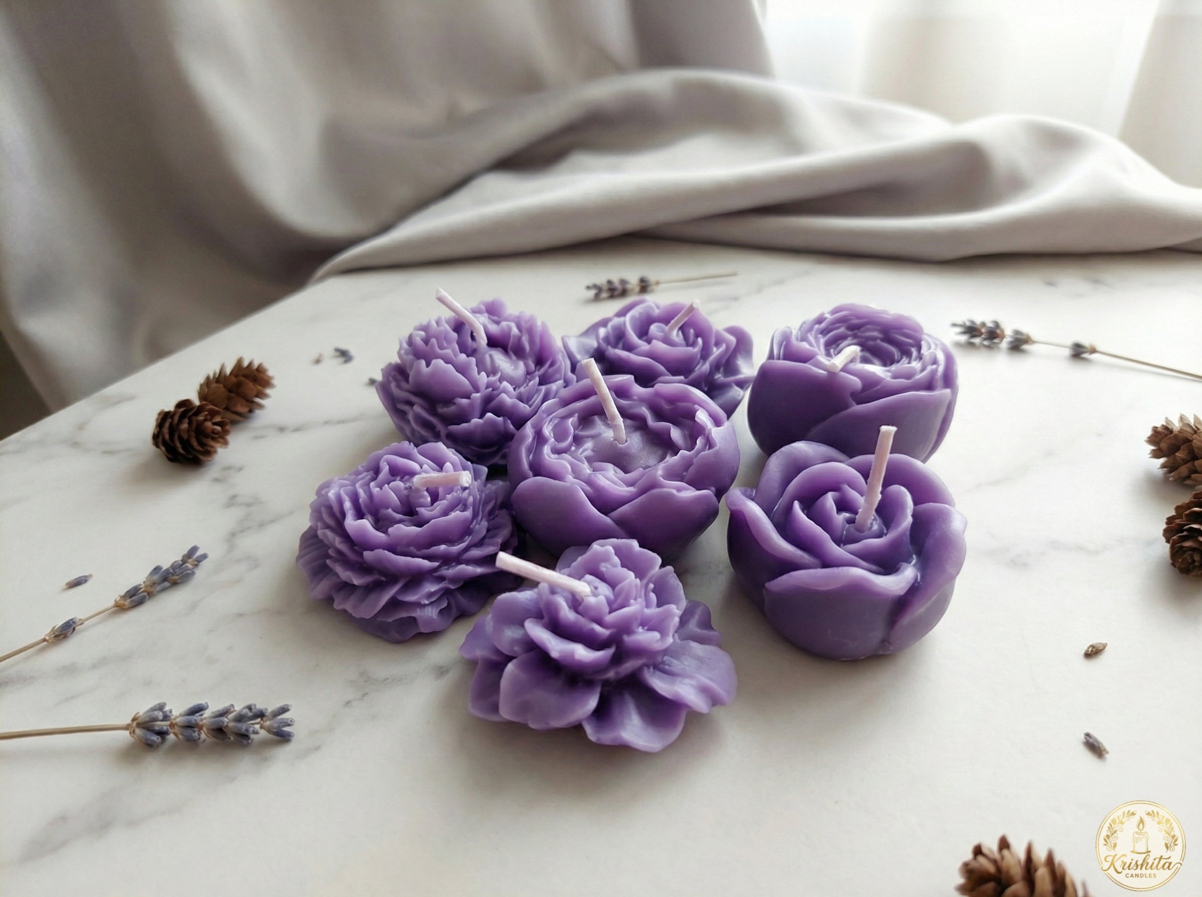 RoseMist™ Floral Soy Wax Candles | Lavender