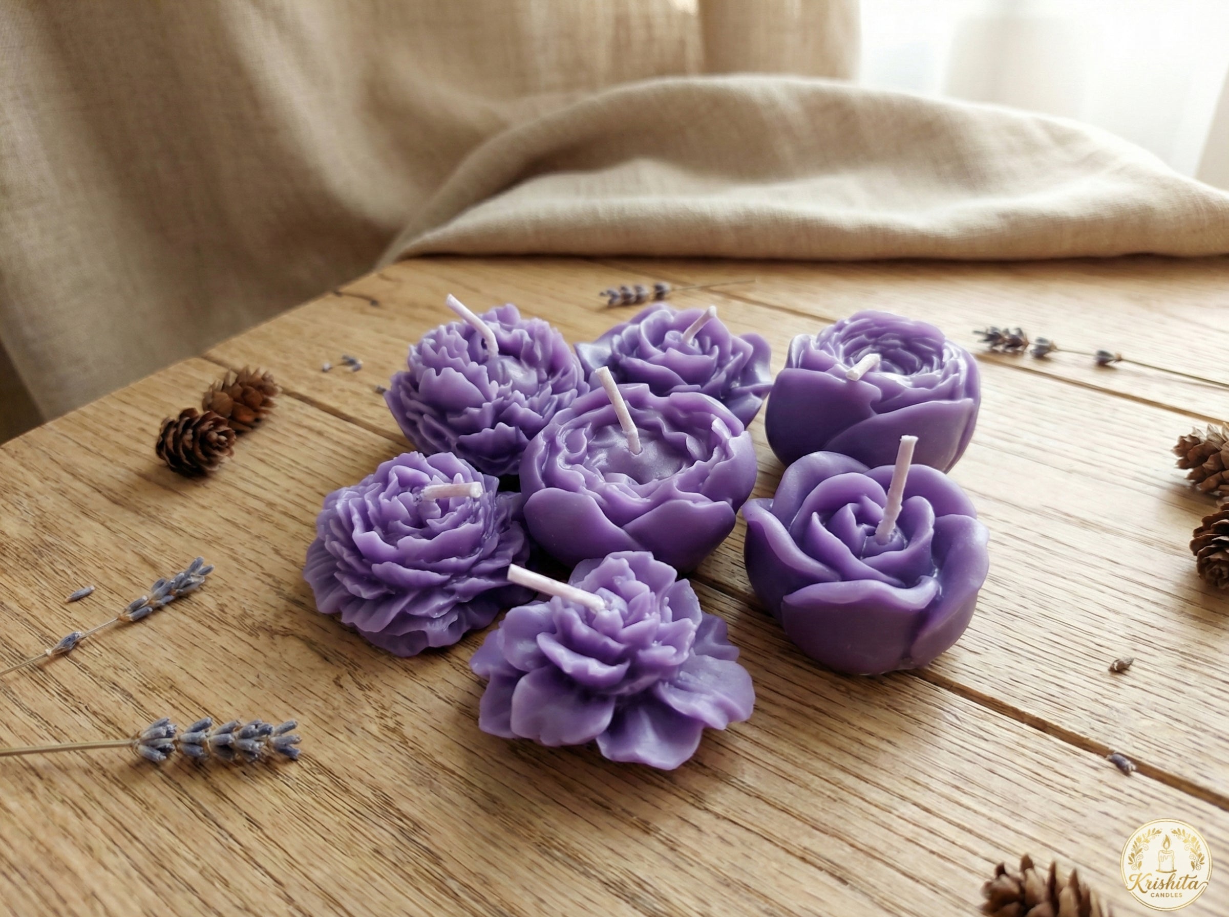 RoseMist™ Floral Soy Wax Candles | Lavender